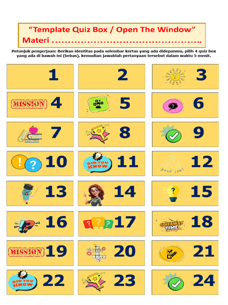 44 - Template Quiz Box | PDF