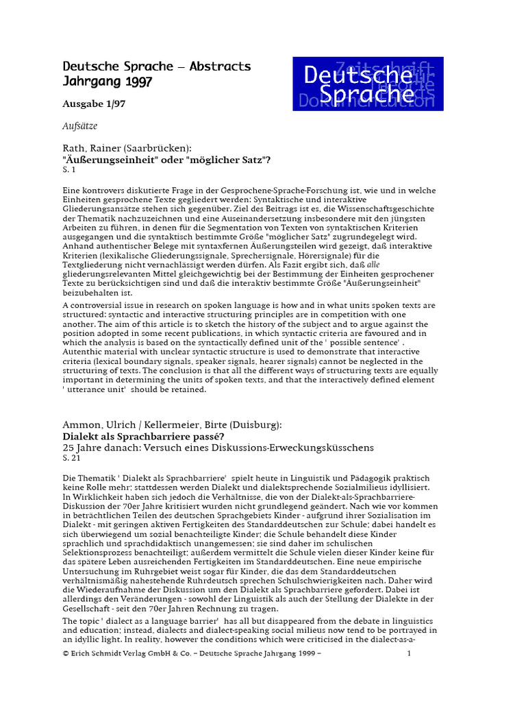 Abstracts 1997 | PDF