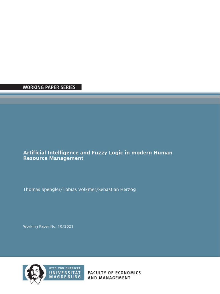 AI and Fuzzy Logic in HR Management | PDF | Fuzzy Logic | Markov Chain