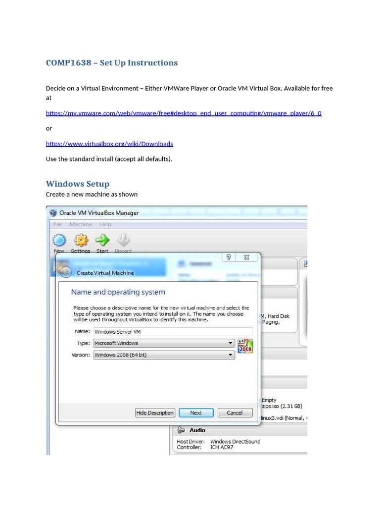 Photo inspiration: Virtual Machine Setup For Windows Oracle Pdf Photo Inspiration