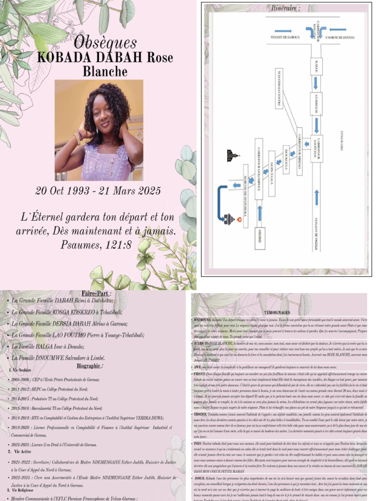 Programme Des Obsèques de Rose | PDF