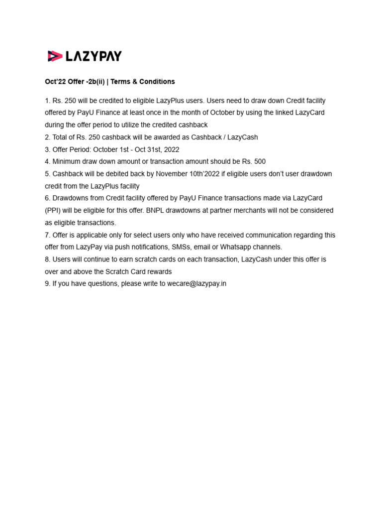 Oct 22 Offer - 2b (Ii) REV | PDF