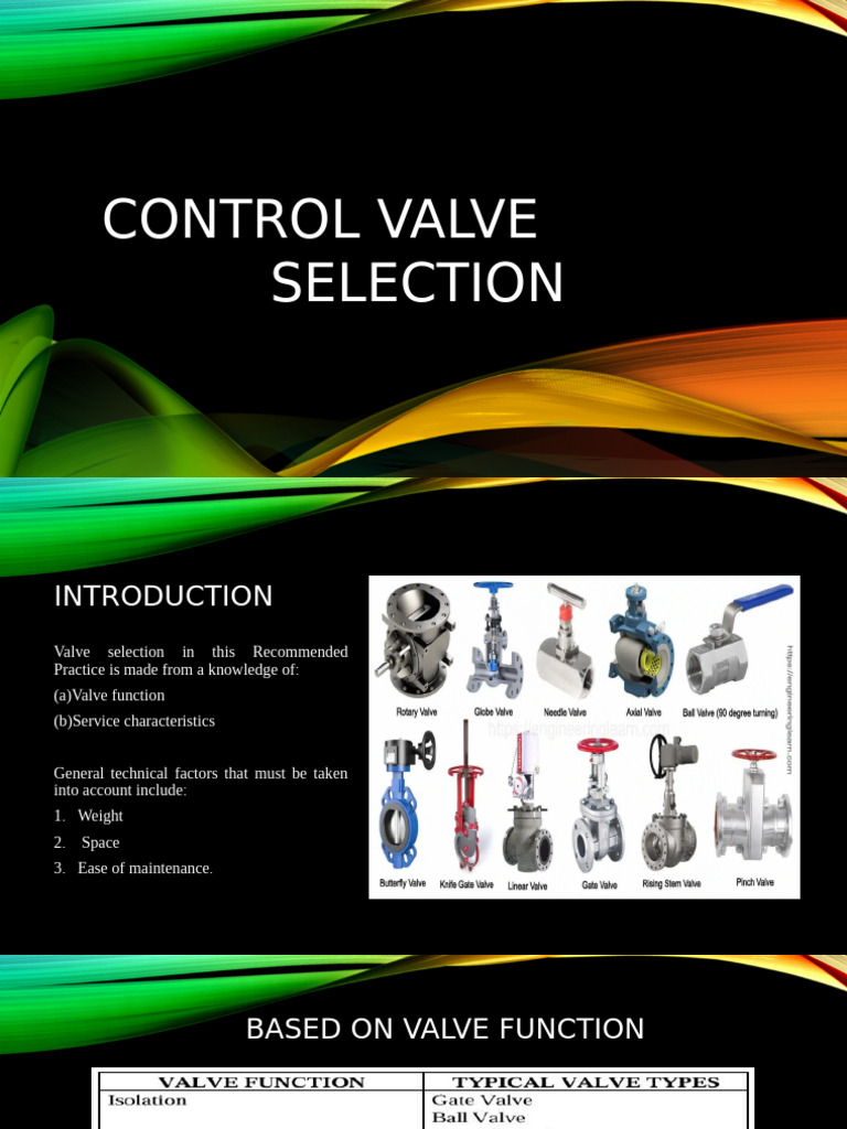 Control Valve Selection Guide | PDF