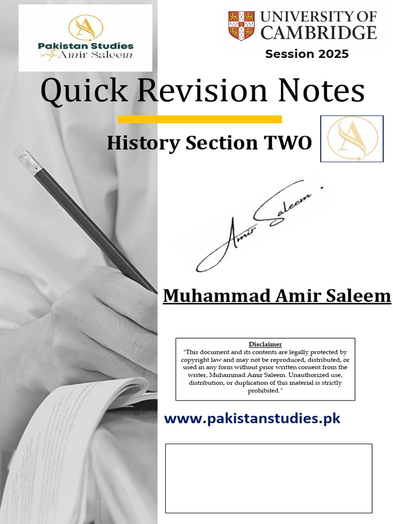 PDF Quick Revision Notes Section 2 2025 | PDF | British Raj | All India ...