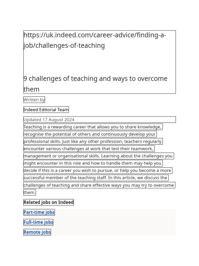 Overcoming Teaching Challenges: 9 Tips | PDF | Teachers | Bullying