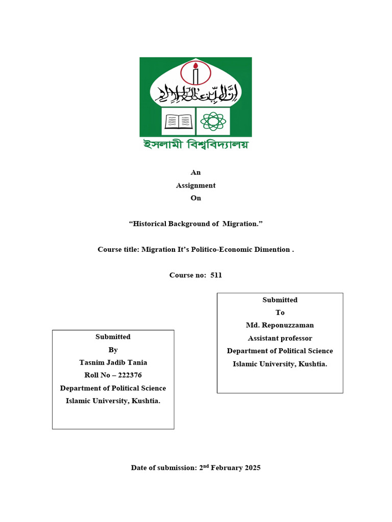 Historical Migration Patterns Overview | PDF | Human Migration | Slavery