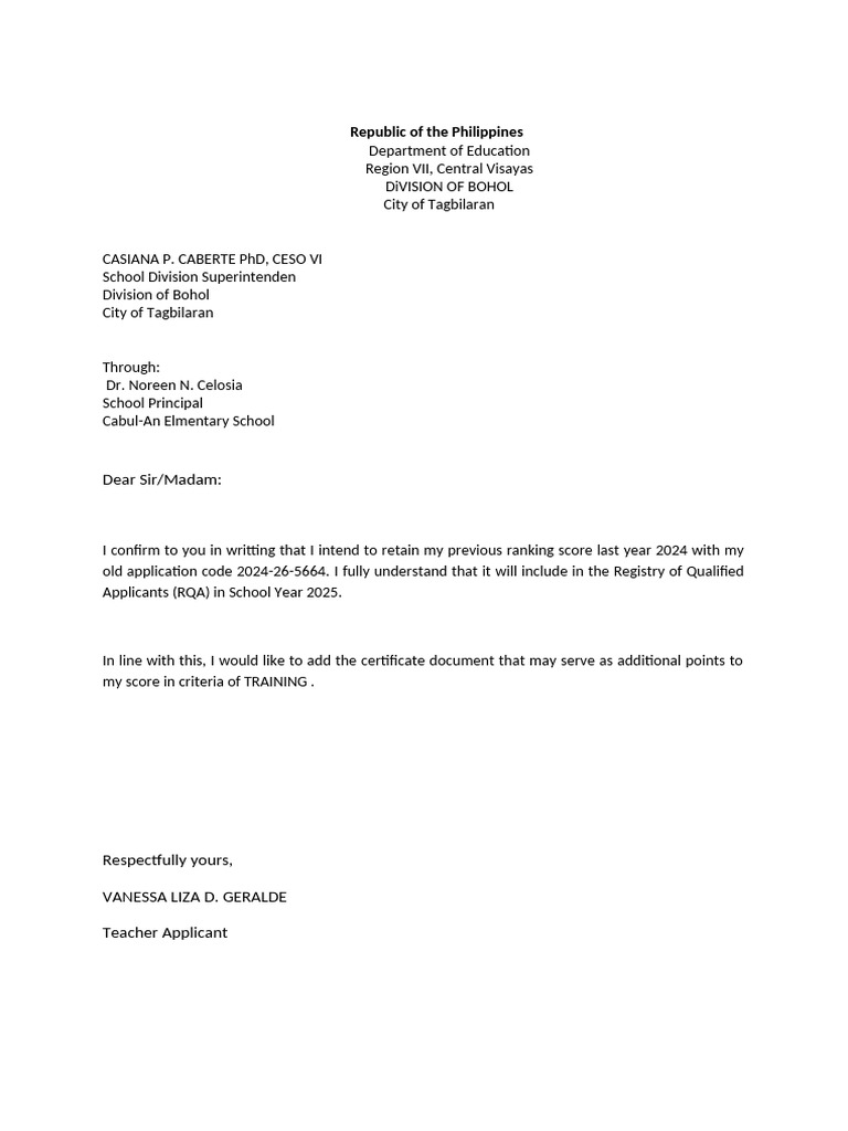 Letter of Intent Retain | PDF