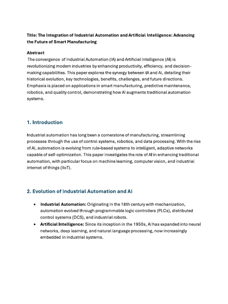 Advancing The Future of Smart Manufacturing | PDF