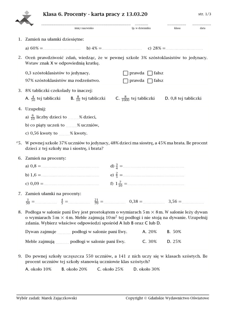 karta-pracy-dla-klasy-6-procenty-pdf