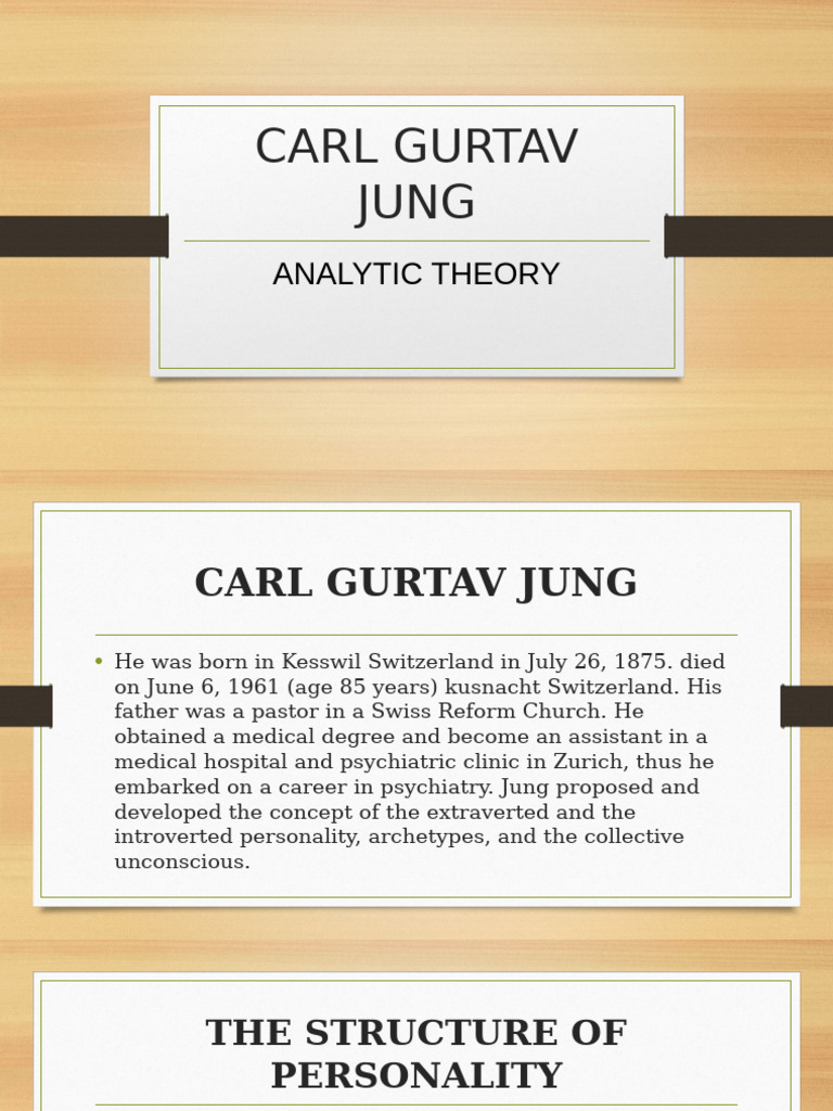 Jung's Analytic Theory of Personality | PDF | Carl Jung | Unconscious Mind
