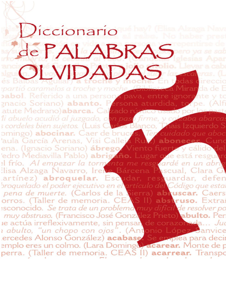 Diccionario de Palabras Olvidadas, BPDB 2008 | PDF