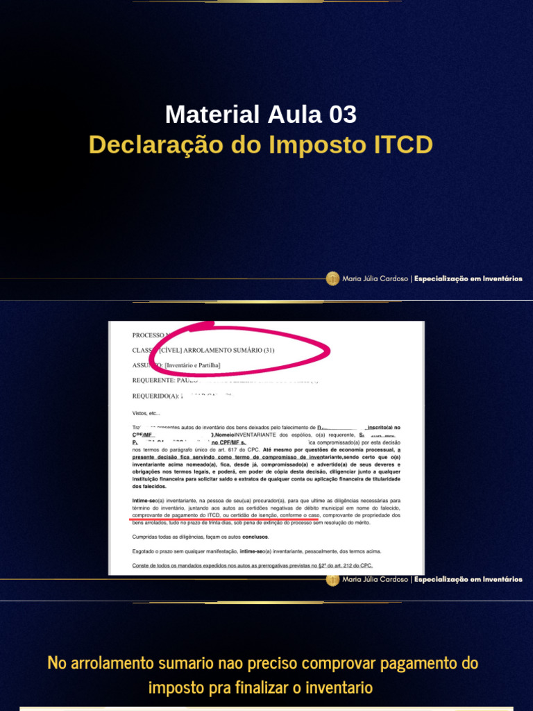 Slide Aula 03 - Imposto Itcd | PDF | Tecnologia financeira | Finanças e ...