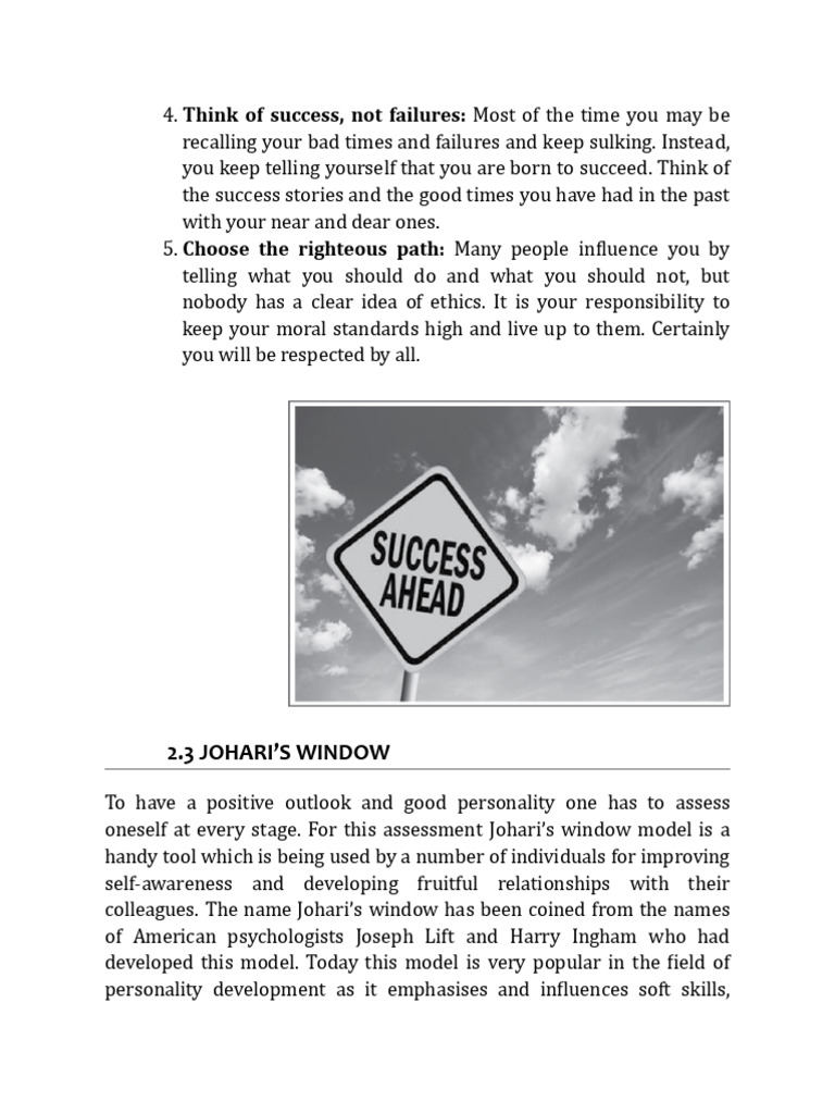 Johari Window Student Handout | PDF | Empathy | Information