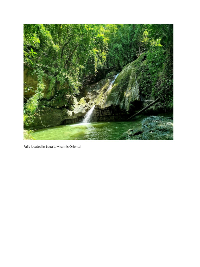 Falls in Lugait, Misamis Oriental | PDF