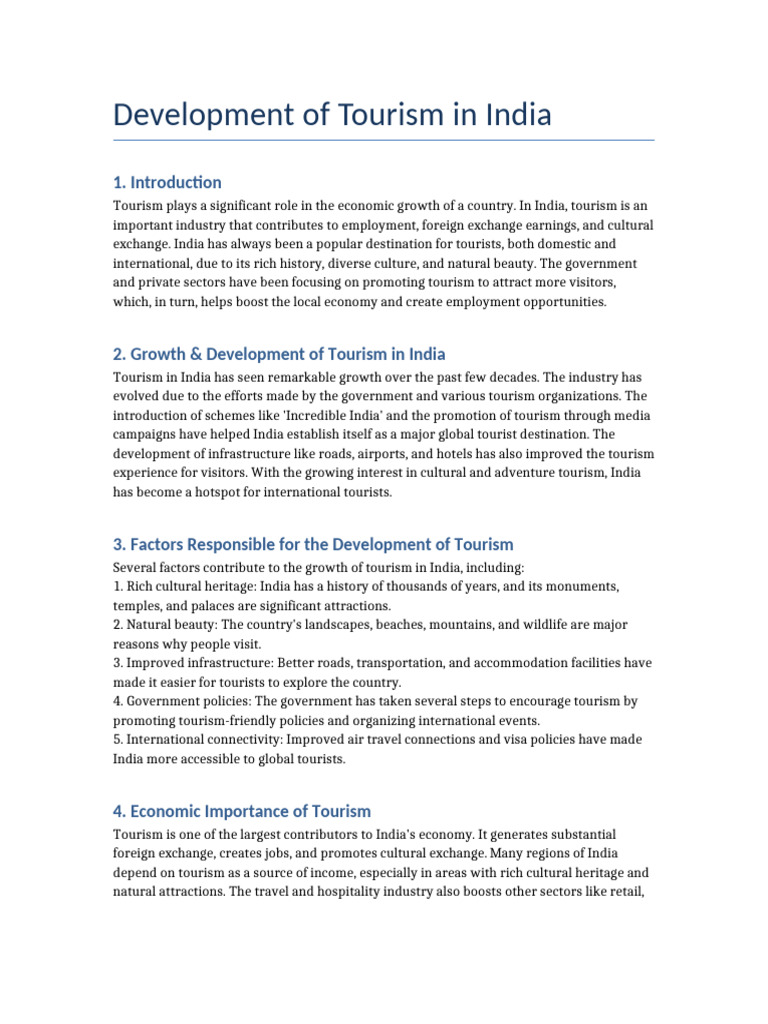 Economic Impact of Tourism in India | PDF | Tourism | Economies