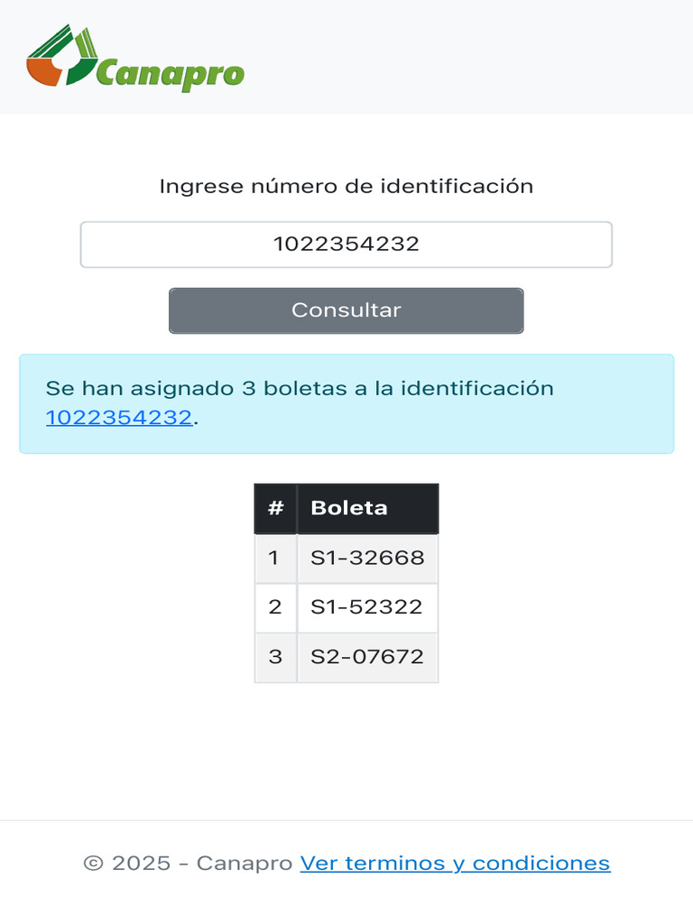 Consulta de Boletas Canapro 2024 | PDF