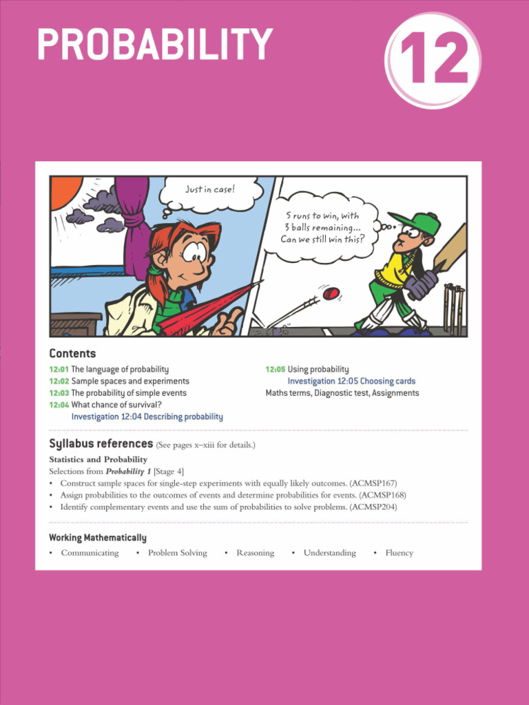CH 12 Probability Year 7 Text | PDF | Probability | Probability Theory