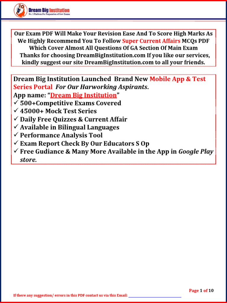 SUPER Current Affairs MCQs PDF 3rd April 2025 (DBI) | PDF | Autism ...