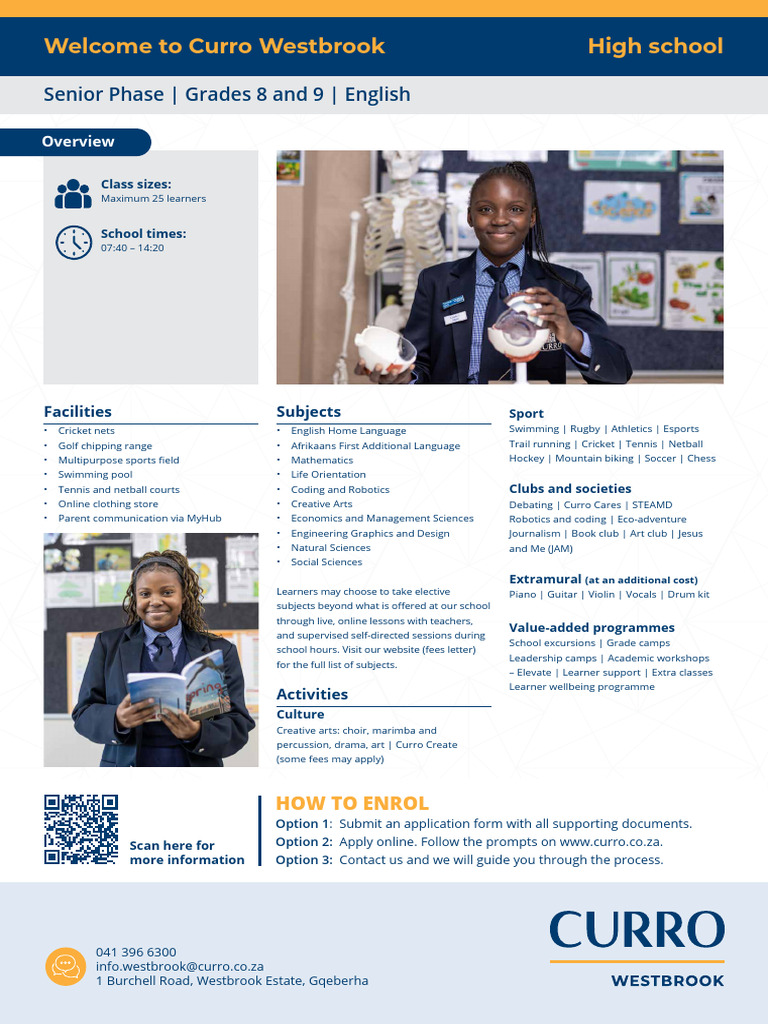 Curro Westbrook High School Subjects | PDF