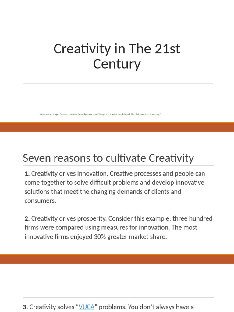 Creativity in The 21st Century | PDF