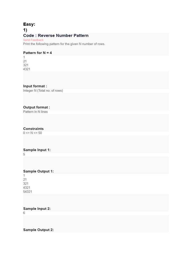 Java Programs for Number Patterns and Arrays | PDF | Integer (Computer ...