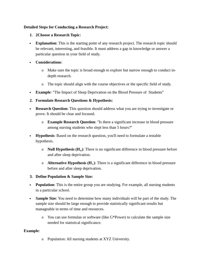 Steps to Conduct a Research Project | PDF | Statistics | Standard Deviation
