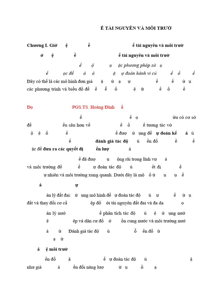 Bài giảng word - Mô hình toán kinh tế TN&MT | PDF