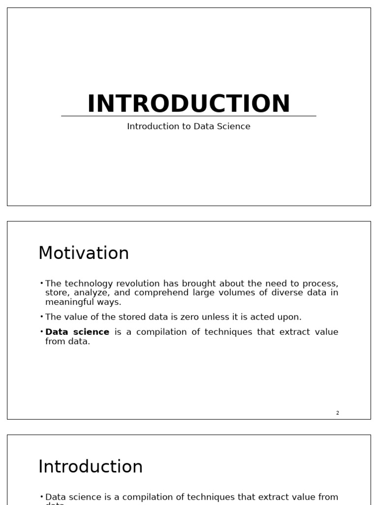 02 Introduction - Fall 23-24 | PDF | Machine Learning | Data Science