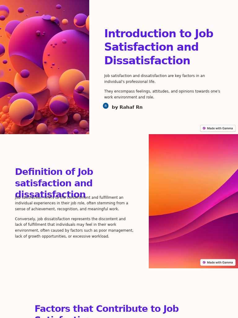 Job Satisfaction: Key Factors & Strategies | PDF | Job Satisfaction ...