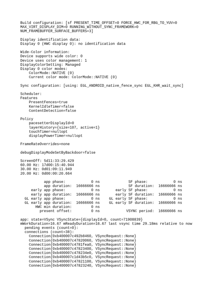 Display Configuration and Performance Data | PDF | Media Formats ...