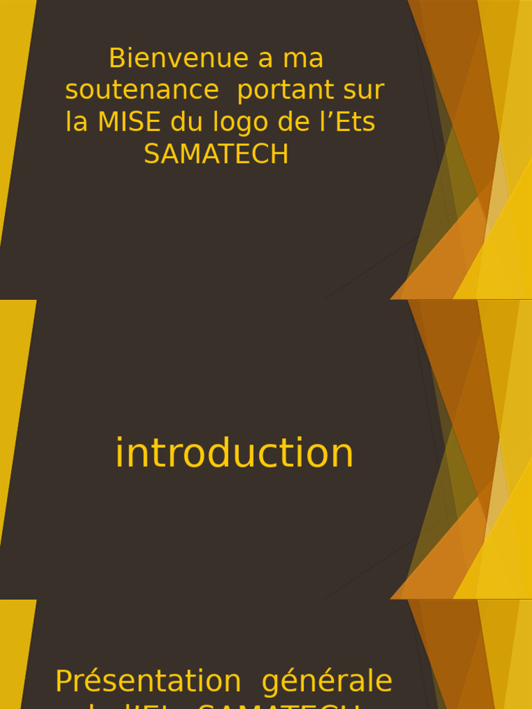 Soutenance sur le nouveau logo SAMATECH | PDF
