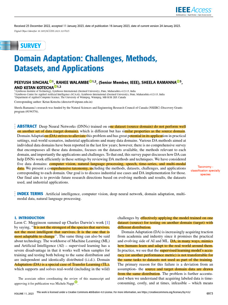 23 Domain Adaptation Challenges Methods Datasets and Applications | PDF ...