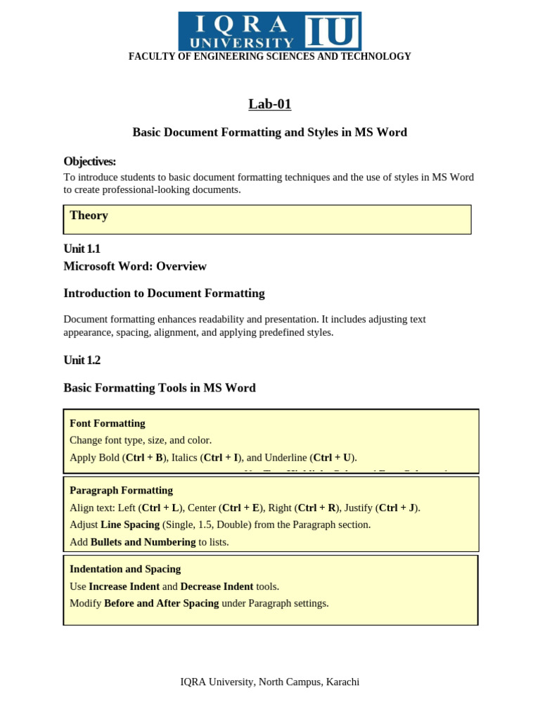 MS Word Document Formatting Guide | PDF | Microsoft Word | Paragraph