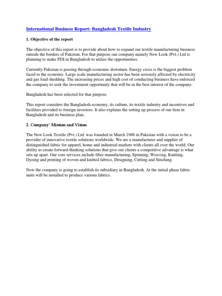 International Business Report | PDF | Bangladesh | Exports