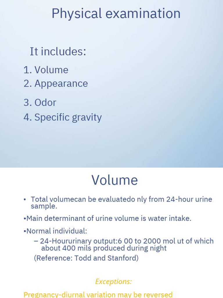 Urinalysis: Key Examination Parameters | PDF | Kidney Disease ...