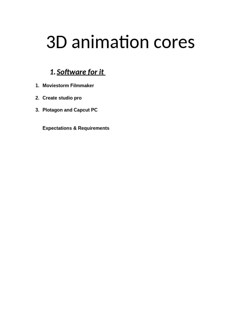 3D Animation Corse | PDF