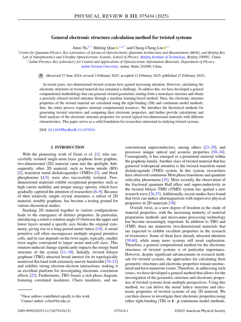 General Method for Twisted Systems | PDF | Electronic Band Structure ...