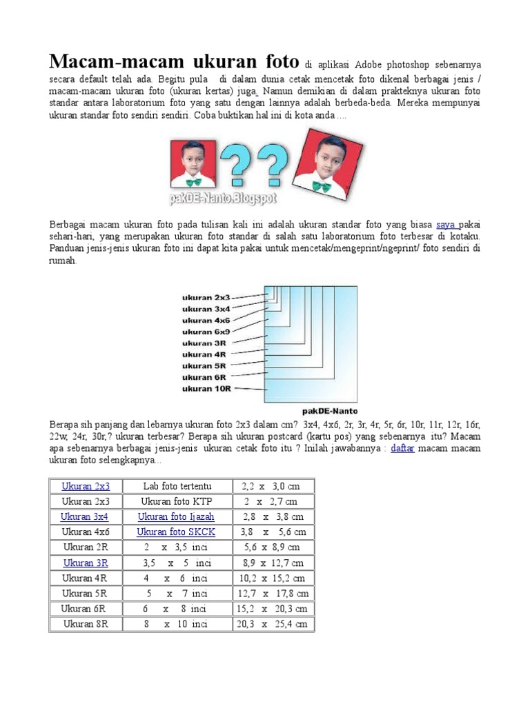Ukuran Foto 4x6 dalam Pixel, Mm, Cm, dan Inci