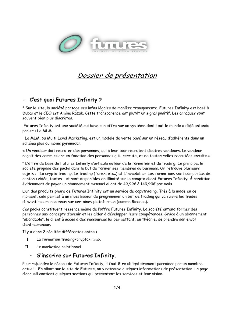Futures Infinity | PDF | Secteur privé