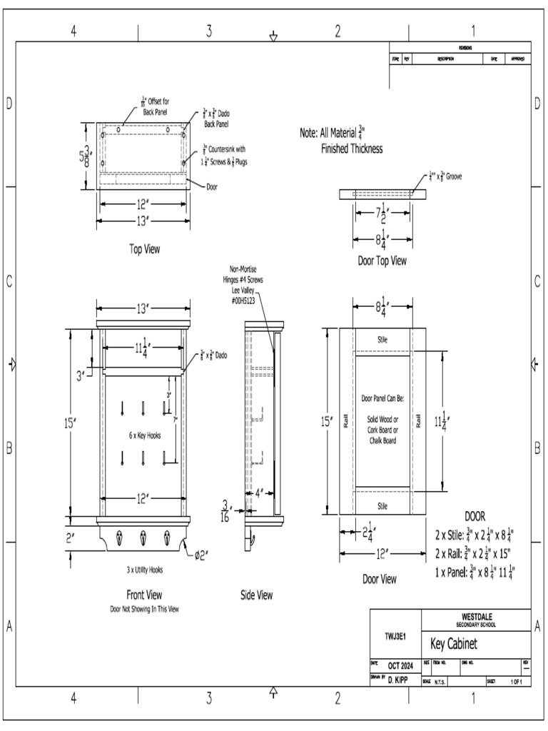 Key Cabinet-Model REV 1.0 | PDF | Door | Civil Engineering