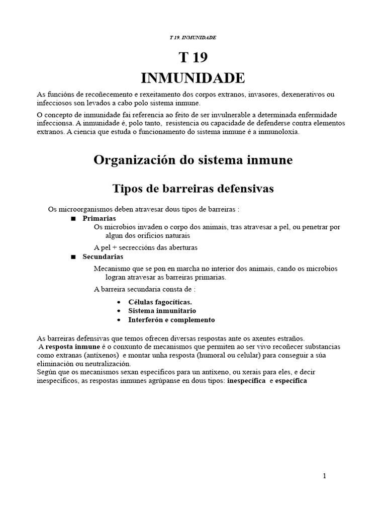 T19 Inmunidad | PDF