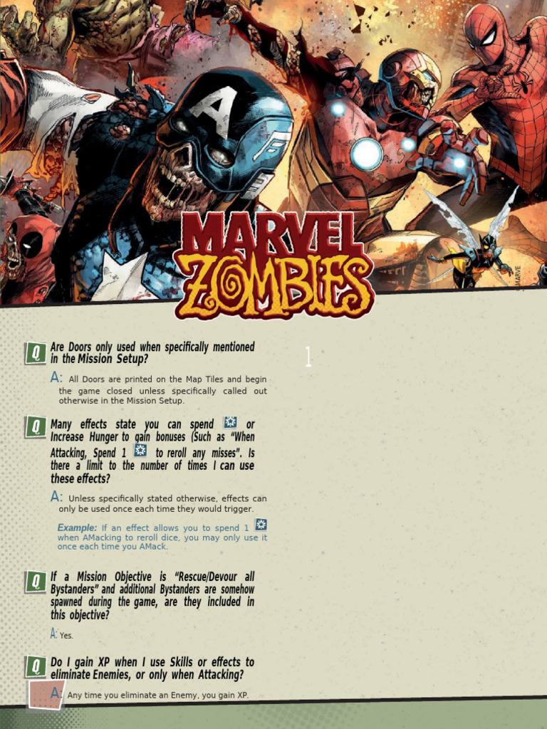 Marvel Zombies Game FAQ 2.0 | PDF | Marvel Entertainment | Marvel Comics