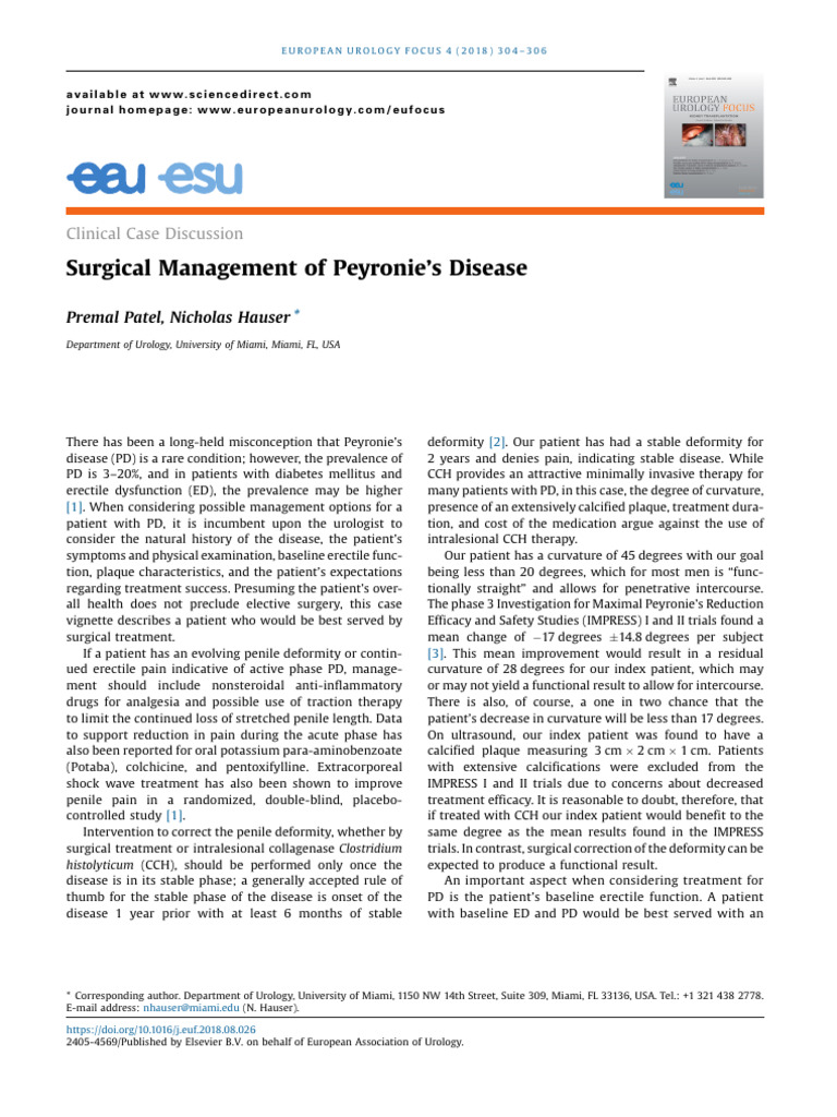 Surgical-Management-of-Peyronie’s-Disease_2 | PDF | Medical Specialties ...