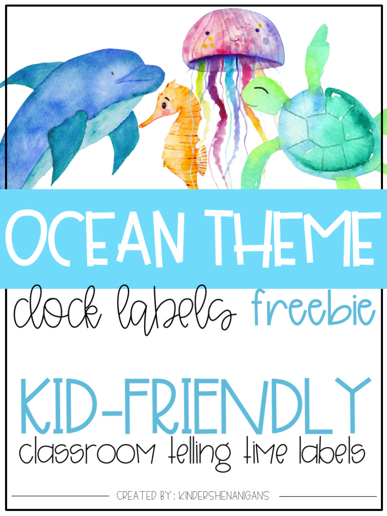 Ocean Theme: Clock Labels | PDF