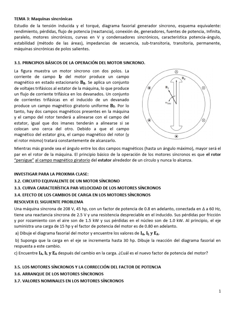 MAQ ELECT 2 - Tema 3 Maq Sincronicas | PDF | Generador eléctrico ...