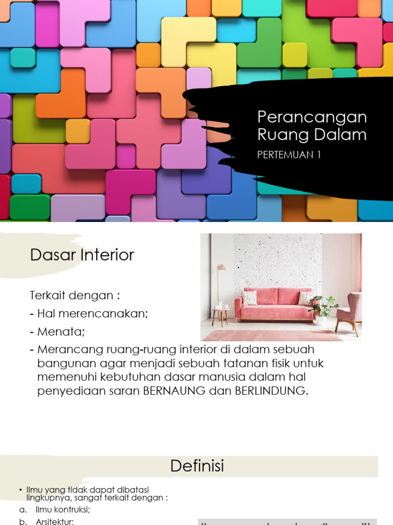 M1 - Pengenalan Desain Interior | PDF