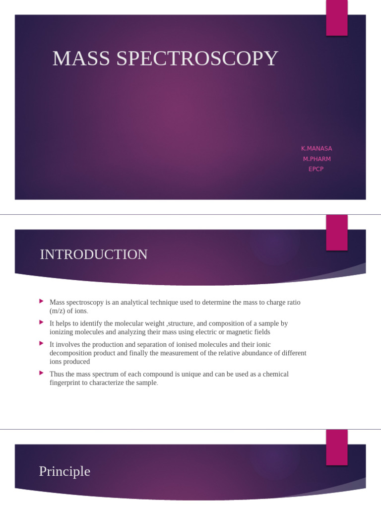 Understanding Mass Spectroscopy Basics | PDF | Mass Spectrometry ...