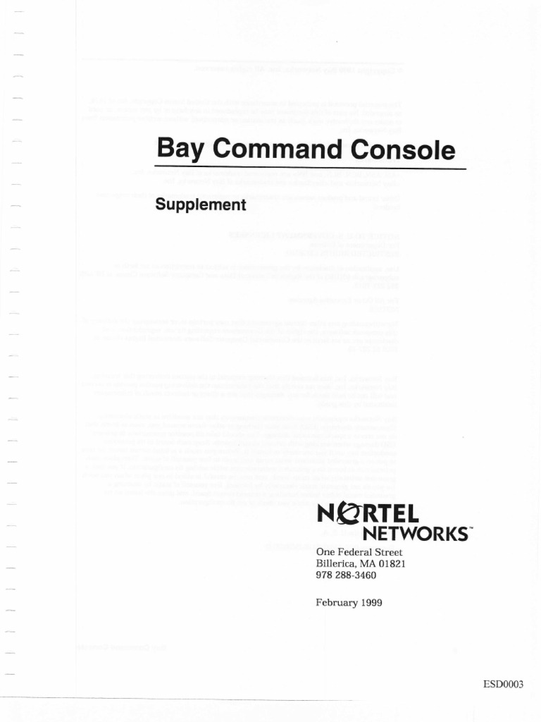 Nortel Bay Command Console (BCC) Supplement Guide | PDF | Electrostatic ...