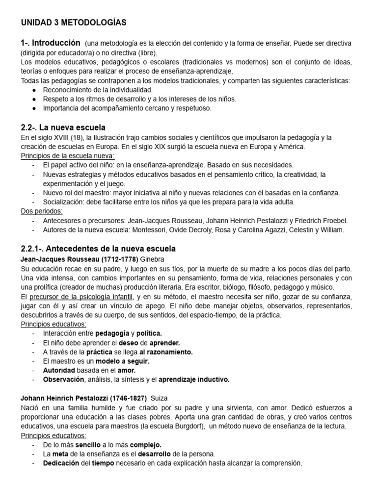 Copia de UD3 - METODOLOGÍAS | PDF | Aprendizaje | Enseñando