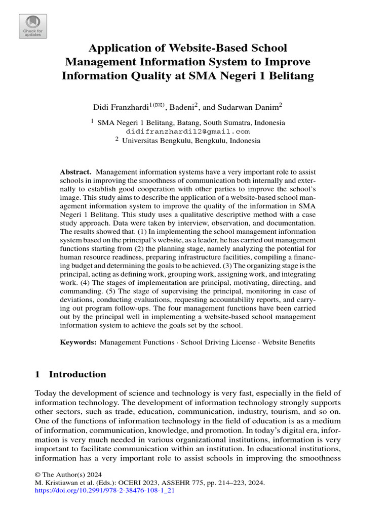 Website-Based School Management System | PDF | Goal | Information